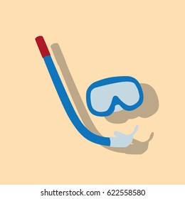 Diving icons, vector illustration design. Sport objects collection.