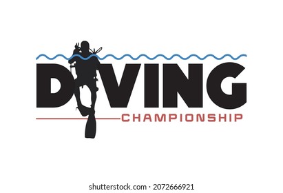 Diving  Image vector illustration for yout T shirt or your bussines