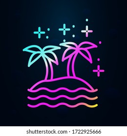 Diving island nolan icon. Simple thin line, outline vector of diving icons for ui and ux, website or mobile application