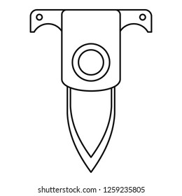 Diving knife icon. Outline diving knife vector icon for web design isolated on white background