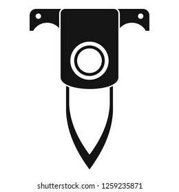 Diving knife icon. Simple illustration of diving knife vector icon for web design isolated on white background