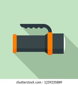 Diving light icon. Flat illustration of diving light vector icon for web design