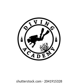 Diving Logo Design, Image, Scuba, Academy, Underwater, Vector