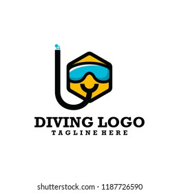 Diving Logo Design Vector