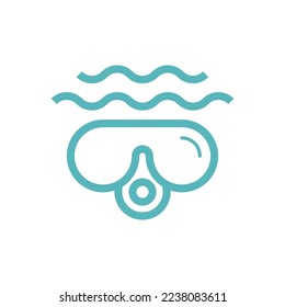 diving logo design vector sign