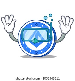 Diving loopring coin character cartoon