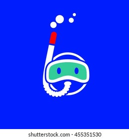 Diving Man With Aqua Lung Icon
