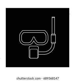 diving mark icon vector 