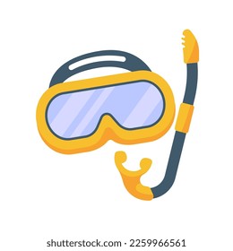 Diving mask. breathing apparatus for watching coral reefs under the sea