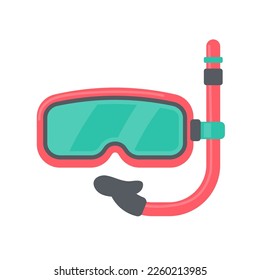 Diving mask. breathing apparatus for watching coral reefs under the sea