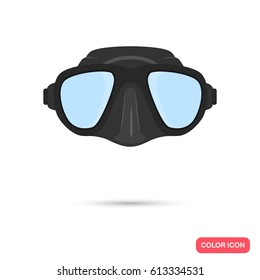 Diving mask color flat icon for web and mobile design