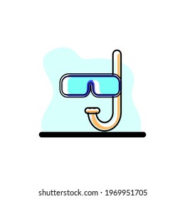 Diving Mask Conceptual Icon Vector Illustration Design eps10