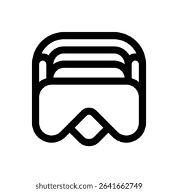Diving mask. Editable stroke vector icon.