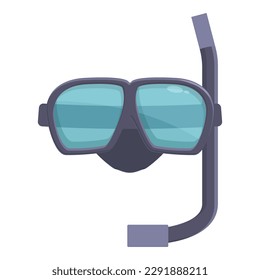 Diving mask equipment icon cartoon vector. Snorkel scuba. Swim water
