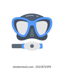 Diving Mask Flat Icons, Vector illustration