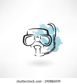 diving mask grunge icon