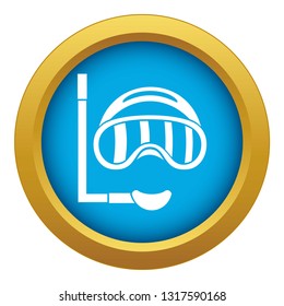 Diving mask icon blue vector isolated on white background for any design