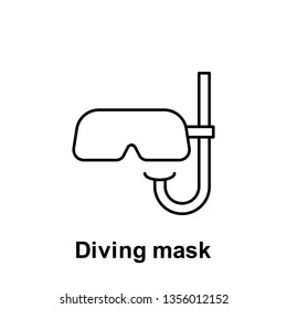 Diving mask icon. Element of summer holiday icon. Thin line icon for website design and development, app development. Premium icon