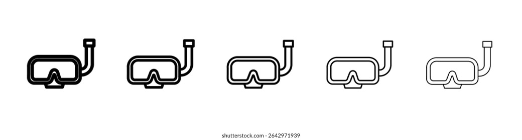 Diving mask icon Flat design on isolated background