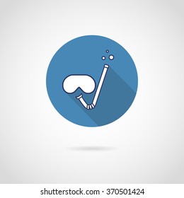 Diving mask icon in flat design. Vector illustration.