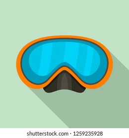 Diving mask icon. Flat illustration of diving mask vector icon for web design