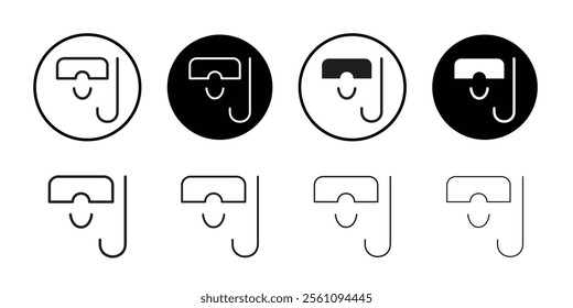 Diving mask icon Flat line symbol