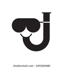 Diving mask icon. flat simple pictogram. Diving Snorkel and Mask vector illustration