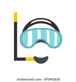 Diving mask icon in flat style isolated on white background vector illustration