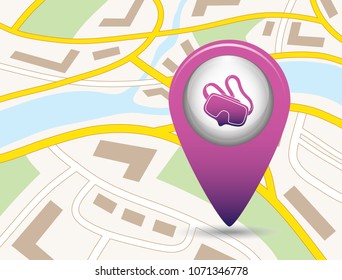Diving mask icon isolated. Vector illustration

