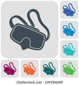 Diving mask icon isolated. Vector illustration

