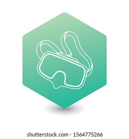 Diving mask icon isolated. Vector illustration

