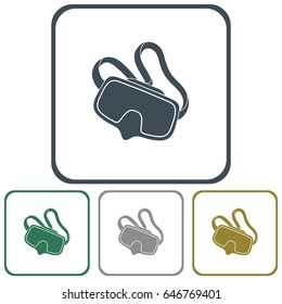 Diving mask icon isolated. Vector illustration

