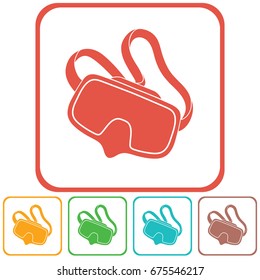 Diving mask icon isolated. Vector illustration

