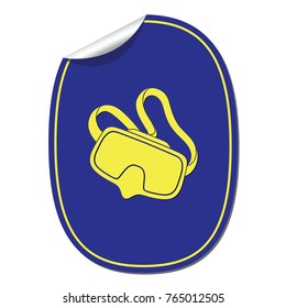 Diving mask icon isolated. Vector illustration

