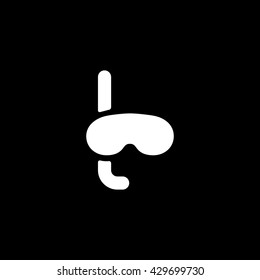 Diving Mask Icon On Black Background