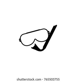 diving mask icon on white background
