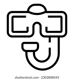 Diving mask icon outline vector. Equipment center. Sport store