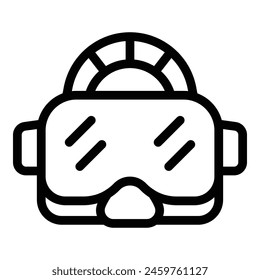 Diving mask icon outline vector. Scuba glasses. Diver snorkeling equipment