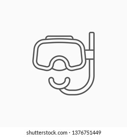 diving mask icon, scuba mask vector