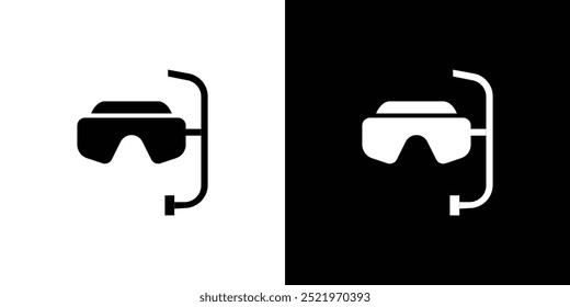 Diving mask icon set vector illustration