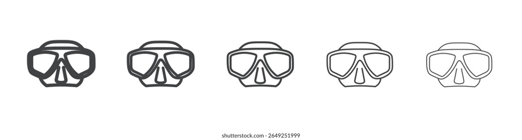 diving mask icon simple illustration collection symbol
