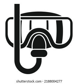 Diving mask icon simple vector. Active sport. Fit person