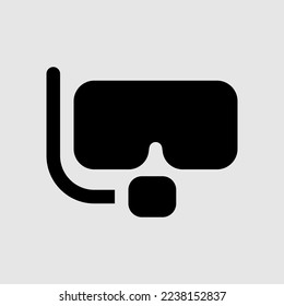 Diving mask icon in solid style about travel, use for website mobile app presentation