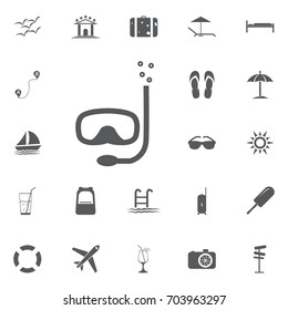 Diving mask icon Summer set