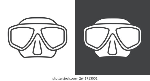 diving mask icon symbol illustration logo
