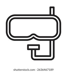 Diving mask icon Thin line illustration