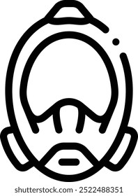 diving mask icon. Thin Linear Style Design Isolated On White Background