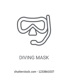 Diving mask icon. Trendy Diving mask logo concept on white background from Nautical collection. Suitable for use on web apps, mobile apps and print media.