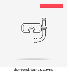 Diving mask icon. Vector concept illustration for design.