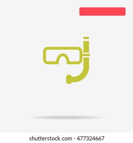 Diving mask icon. Vector concept illustration for design.